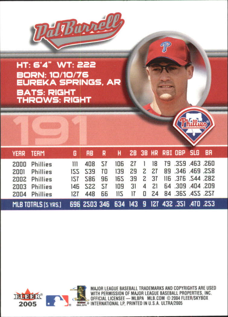 B3434- 2005 Ultra Baseball Card #s 1-220 +Inserts -You Pick- 15+ FREE US SHIP - Picture 381 of 430