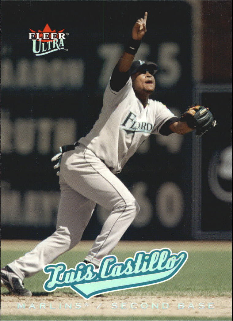 Luis Castillo autographed baseball card (Florida Marlins) 1997