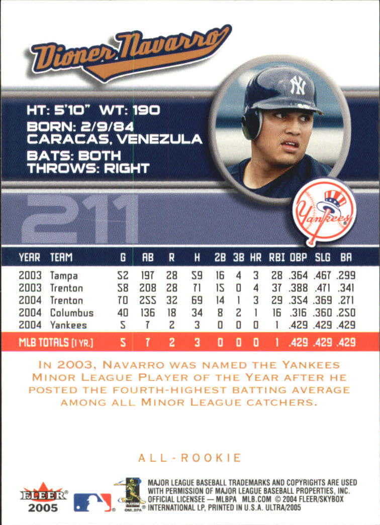B3434- 2005 Ultra Baseball Card #s 1-220 +Inserts -You Pick- 15+ FREE US SHIP - Picture 415 of 430