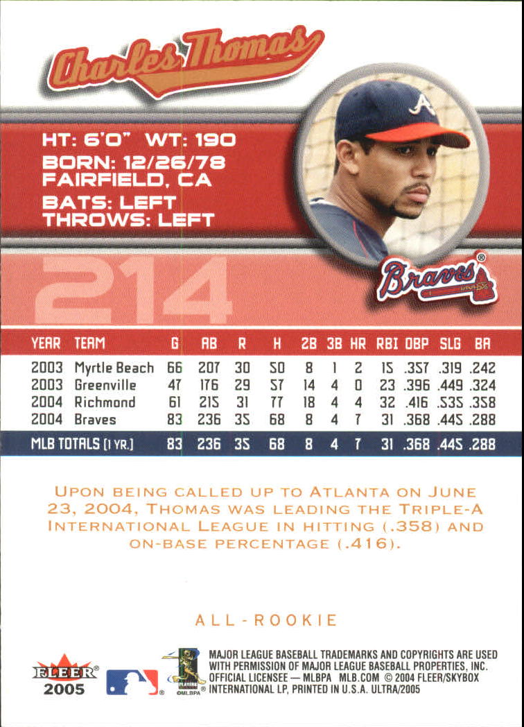 B3434- 2005 Ultra Baseball Card #s 1-220 +Inserts -You Pick- 15+ FREE US SHIP - Picture 420 of 430