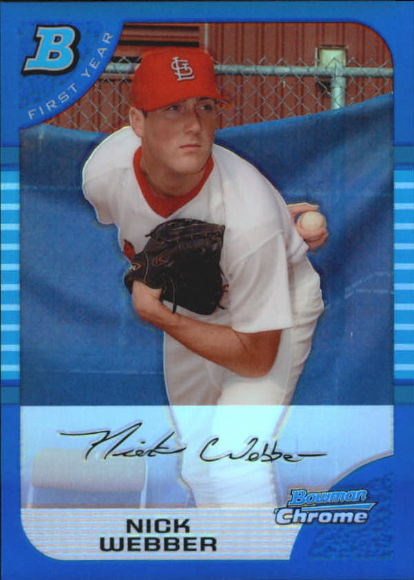 2005 Bowman Chrome Draft Blue Refractors #BDP38 Nick Webber FY