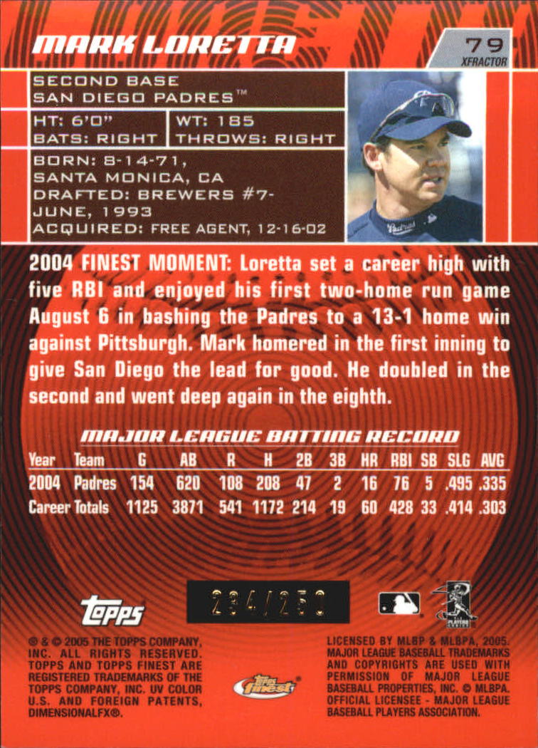 2005 Finest X-Fractors #79 Mark Loretta