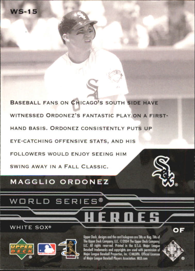 2005 Upper Deck World Series Heroes #15 Magglio Ordonez back image