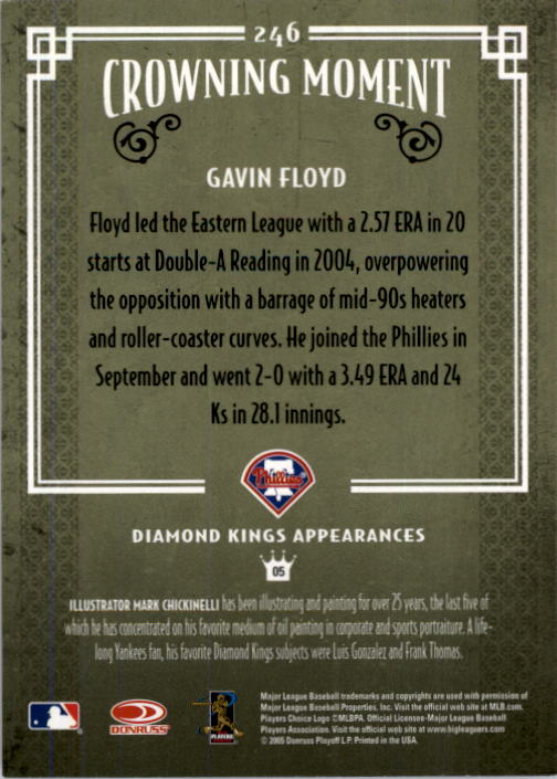 2005 Diamond Kings #246 Gavin Floyd back image