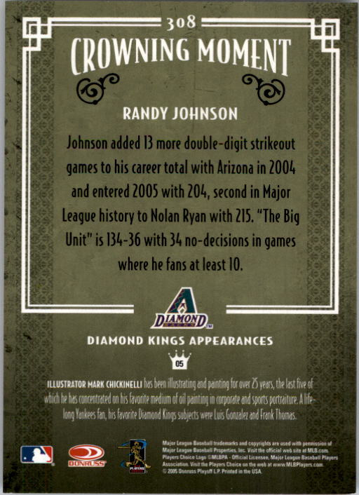Randy Johnson cards (1990-2024) Mariners D-Backs Yankees Astros - You Choose - Picture 186 of 308