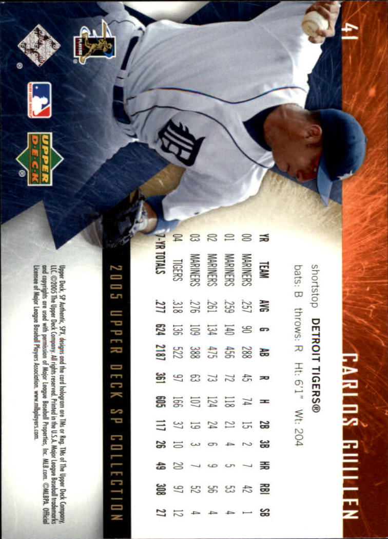 2005 SPx #41 Carlos Guillen back image