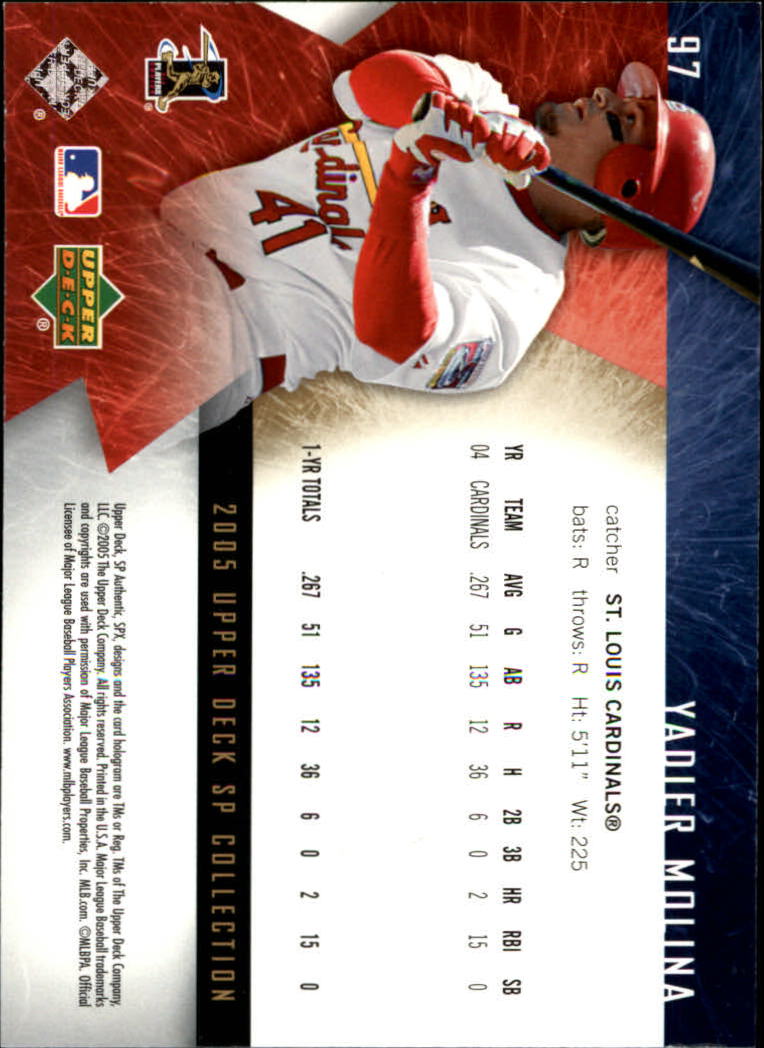 A7675- 2005 SPx Baseball Card #s 1-100 +Inserts -You Pick- 15+ FREE US SHIP - Picture 153 of 161