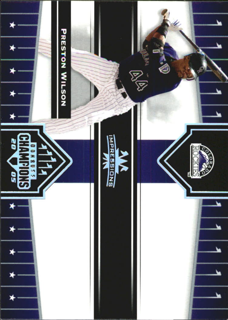 2005 Donruss Champions Baseball Impressions Parallel Singles - You Choose - Picture 67 of 191