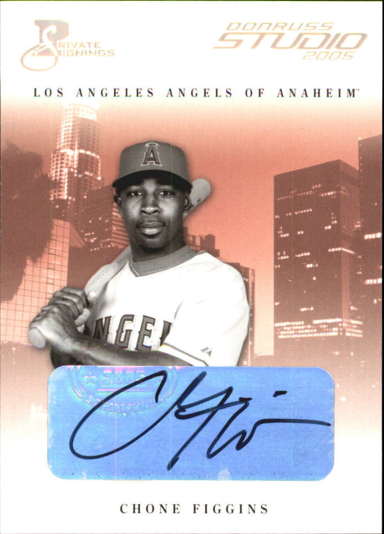 2005 Studio Private Signings Gold #2 Chone Figgins
