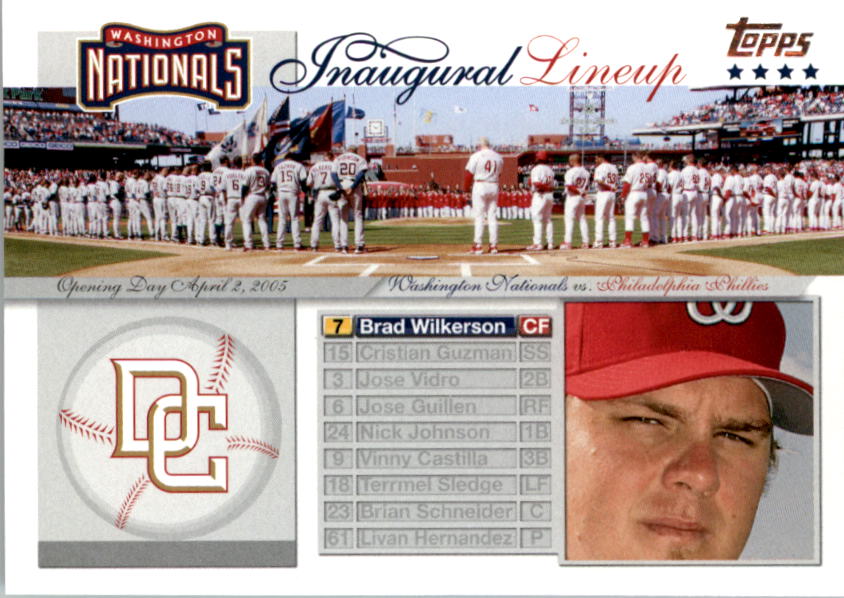 2005 Topps Update Washington Nationals Inaugural Lineup #BW Brad Wilkerson