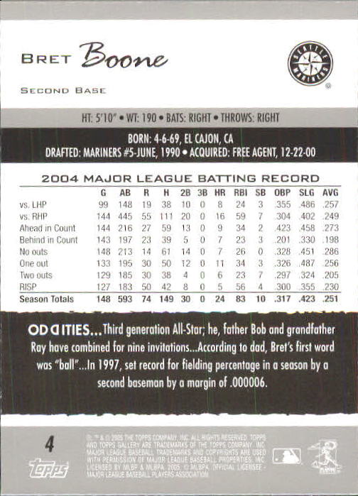 A6153- 2005 Topps Gallery BB Cards 1-188 +Inserts -You Pick- 15+ FREE US SHIP - Picture 9 of 328