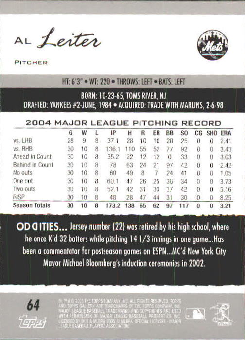 A6153- 2005 Topps Gallery BB Cards 1-188 +Inserts -You Pick- 15+ FREE US SHIP - Picture 120 of 328