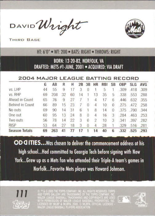 A6153- 2005 Topps Gallery BB Cards 1-188 +Inserts -You Pick- 15+ FREE US SHIP - Picture 206 of 328