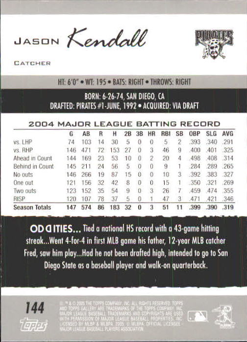 A6153- 2005 Topps Gallery BB Cards 1-188 +Inserts -You Pick- 15+ FREE US SHIP - Picture 270 of 328