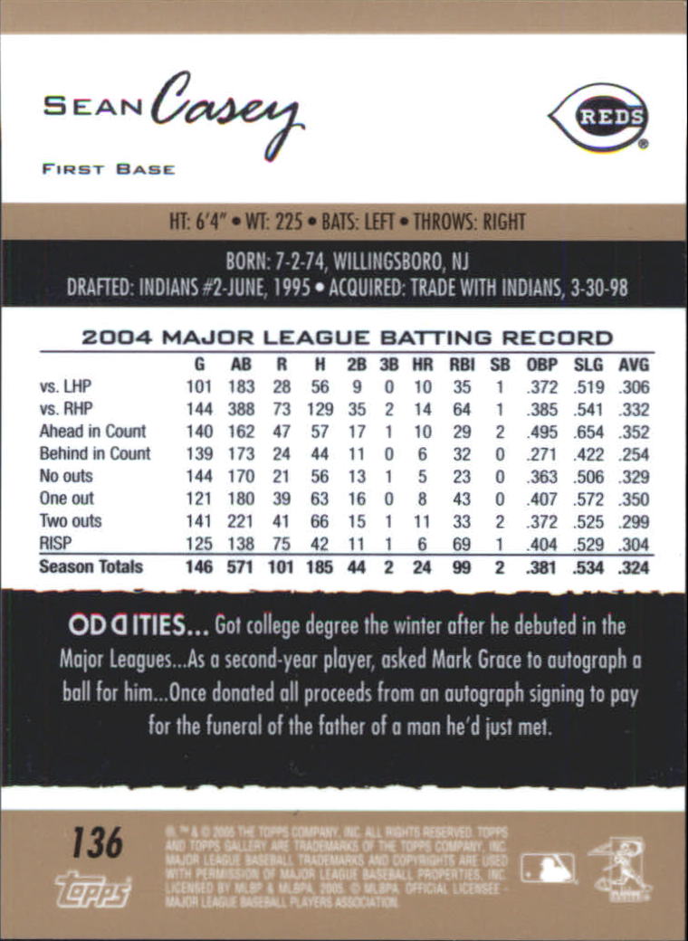 A6153- 2005 Topps Gallery BB Cards 1-188 +Inserts -You Pick- 15+ FREE US SHIP - Picture 324 of 328