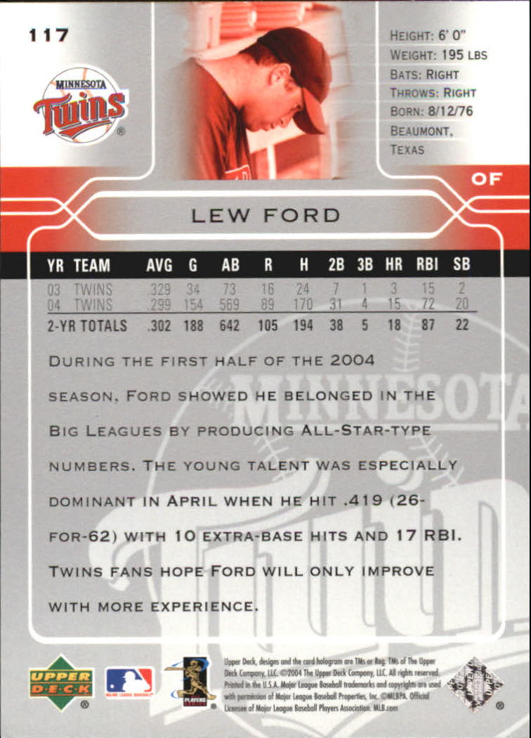2005 Upper Deck Retro #117 Lew Ford back image