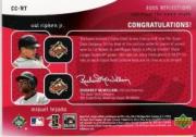 2005 Reflections Cut From the Same Cloth Dual Jersey Red #RT Cal Ripken/Miguel Tejada back image