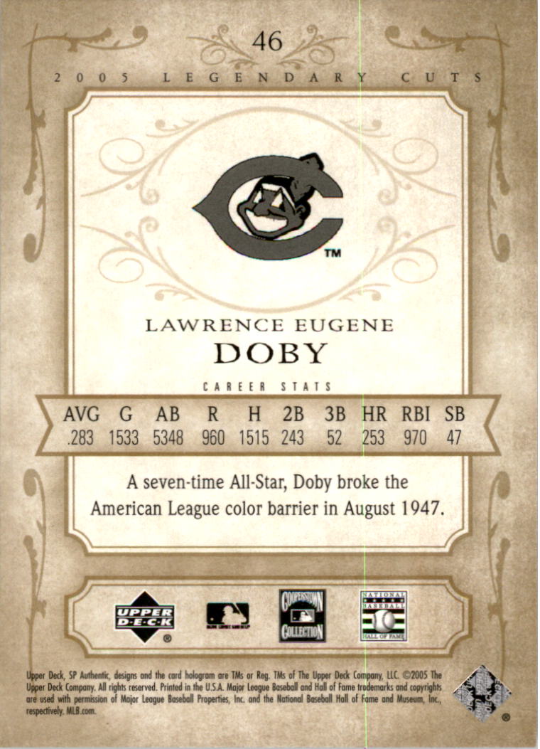 2005 SP Legendary Cuts #46 Larry Doby back image