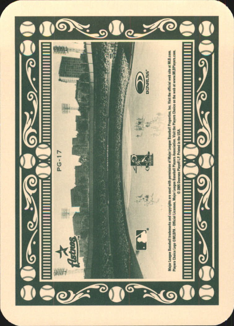 2005 Throwback Threads Polo Grounds 65 BALL Long Fly #17 Lance Berkman back image