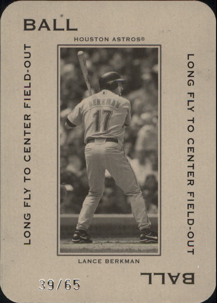2005 Throwback Threads Polo Grounds 65 BALL Long Fly #17 Lance Berkman