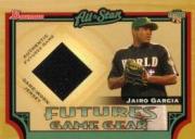 2005 Bowman Futures Game Gear Jersey Relics #JG Jairo Garcia