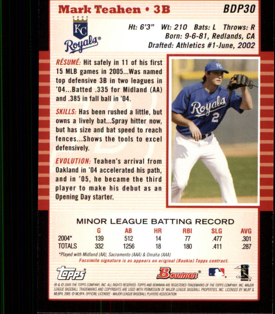 2005 Bowman Draft Baseball Card Pick - Picture 59 of 317
