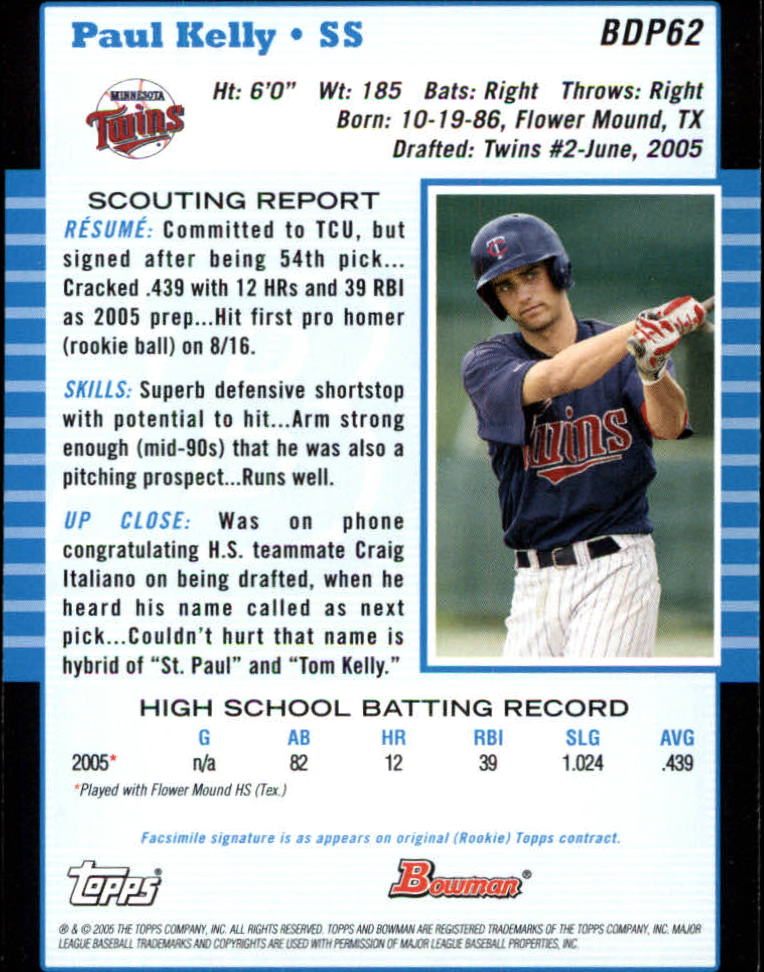 2005 Bowman Draft Baseball Card Pick - Picture 121 of 317