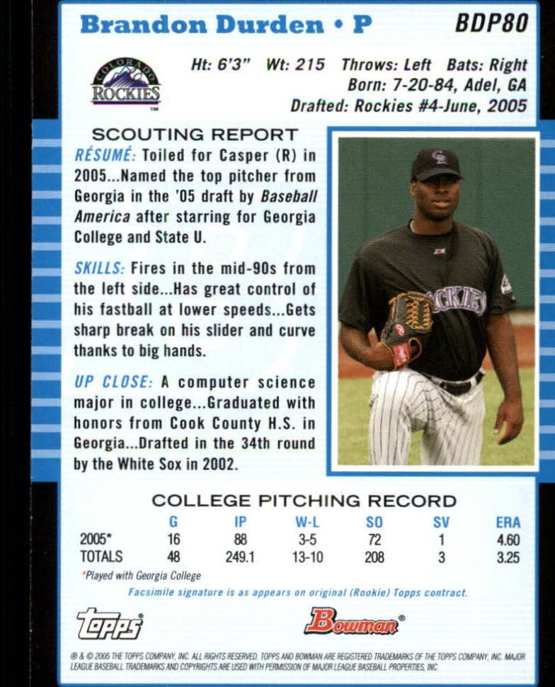2005 Bowman Draft Baseball Card Pick - Picture 157 of 317