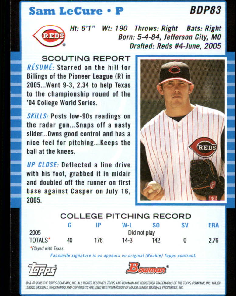 2005 Bowman Draft Baseball Card Pick - Picture 163 of 317