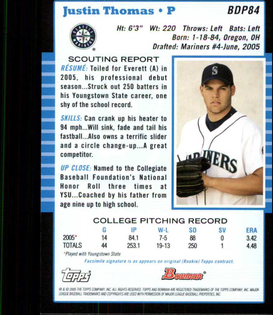 2005 Bowman Draft Baseball Card Pick - Picture 165 of 317