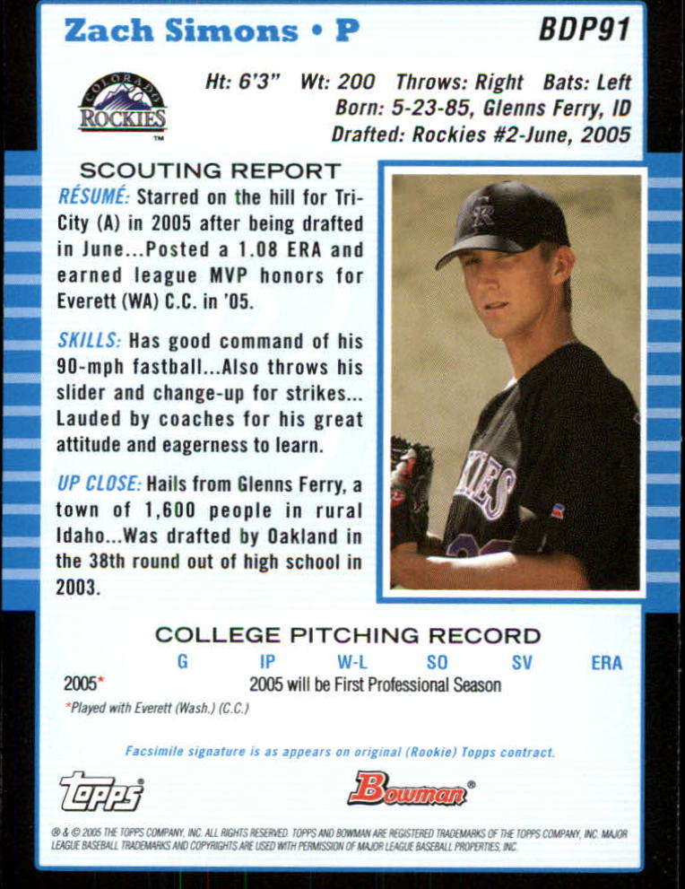 2005 Bowman Draft Baseball Card Pick - Picture 179 of 317