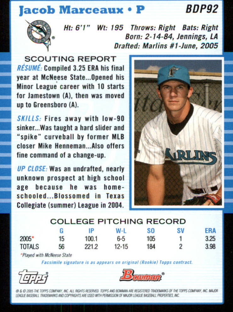 2005 Bowman Draft Baseball Card Pick - Picture 181 of 317