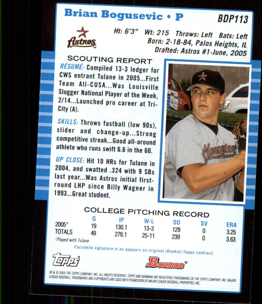 2005 Bowman Draft Baseball Card Pick - Picture 219 of 317