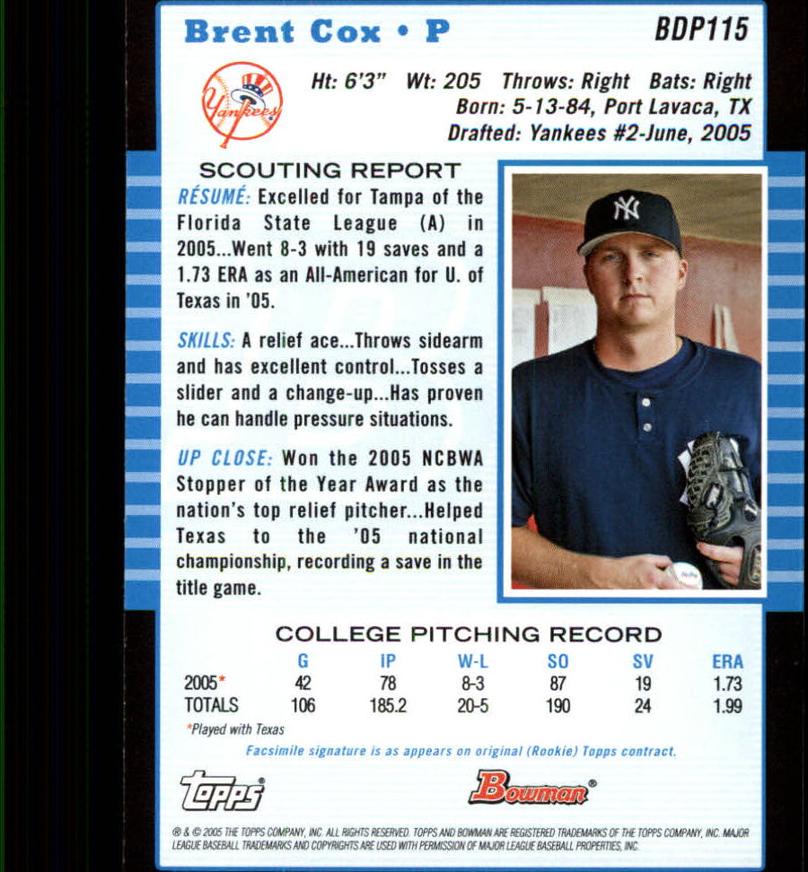 2005 Bowman Draft Baseball Card Pick - Picture 223 of 317