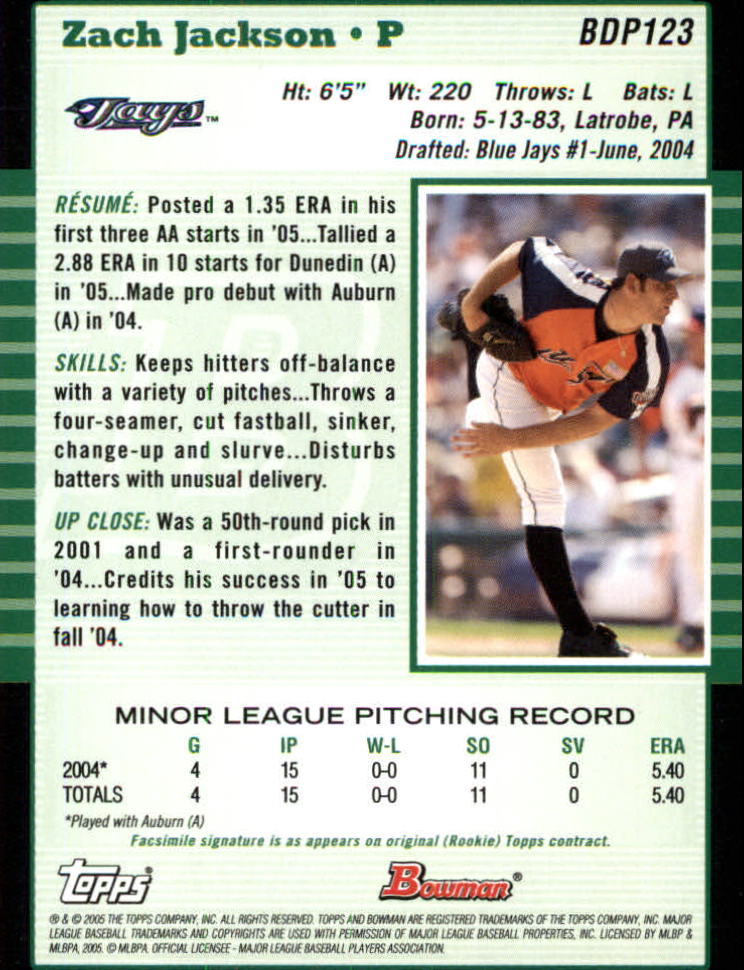 2005 Bowman Draft Baseball Card Pick - Picture 239 of 317