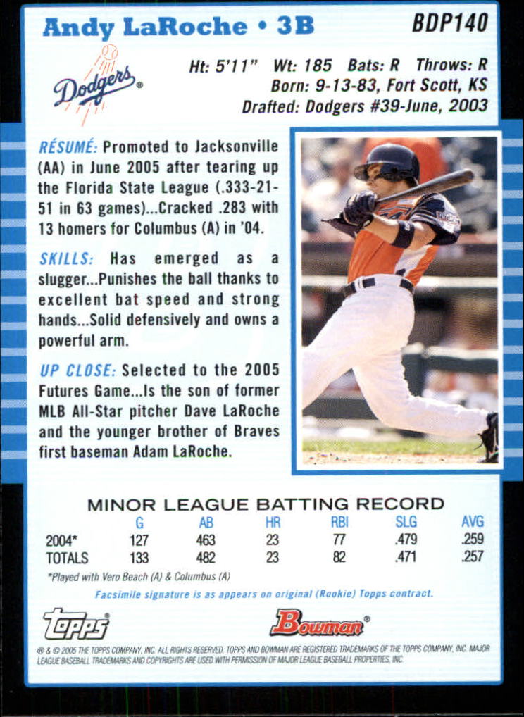 2005 Bowman Draft Baseball Card Pick - Picture 271 of 317