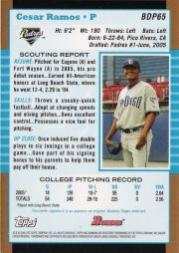 2005 Bowman Draft Gold Baseball (Karte aus Liste auswählen) C6 07-24 - Bild 58 von 142