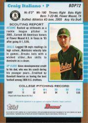 2005 Bowman Draft Gold Baseball (Karte aus Liste auswählen) C6 07-24 - Bild 63 von 142