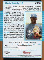 2005 Bowman Draft Gold Baseball (Karte aus Liste auswählen) C6 07-24 - Bild 71 von 142