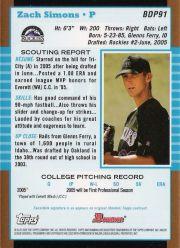 2005 Bowman Draft Gold Baseball (Karte aus Liste auswählen) C6 07-24 - Bild 81 von 142