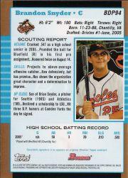 2005 Bowman Draft Gold Baseball (Karte aus Liste auswählen) C6 07-24 - Bild 85 von 142