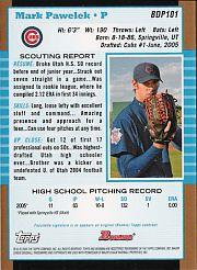 2005 Bowman Draft Gold Baseball (Karte aus Liste auswählen) C6 07-24 - Bild 93 von 142