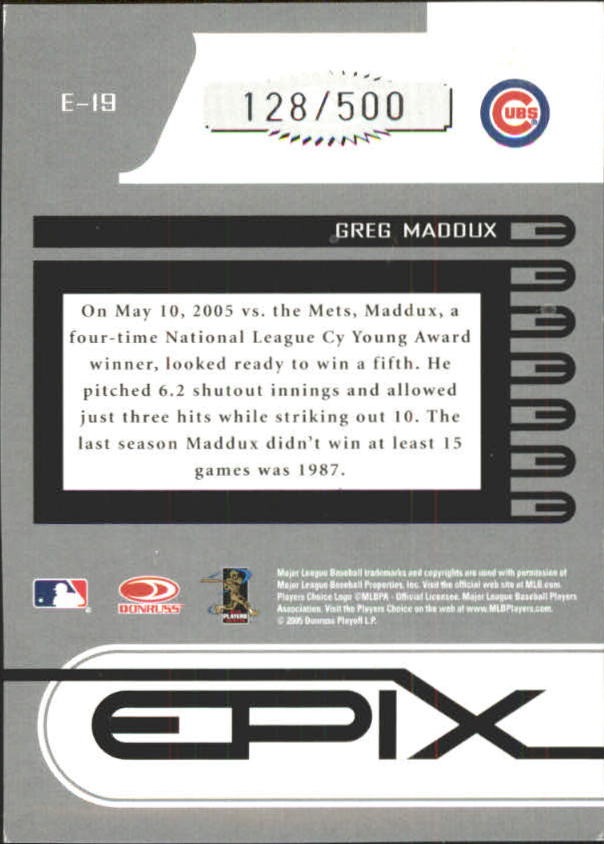 Carte inserite Zenith Baseball "Epix" 2005 - Foto 11 di 37