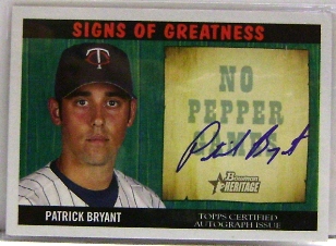 2005 Bowman Heritage Signs of Greatness #PB Patrick Bryant A
