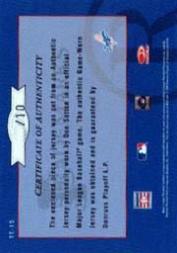 2005 Leaf Limited Team Trademarks Signature Jersey Number Prime #15 Don Sutton/10 back image