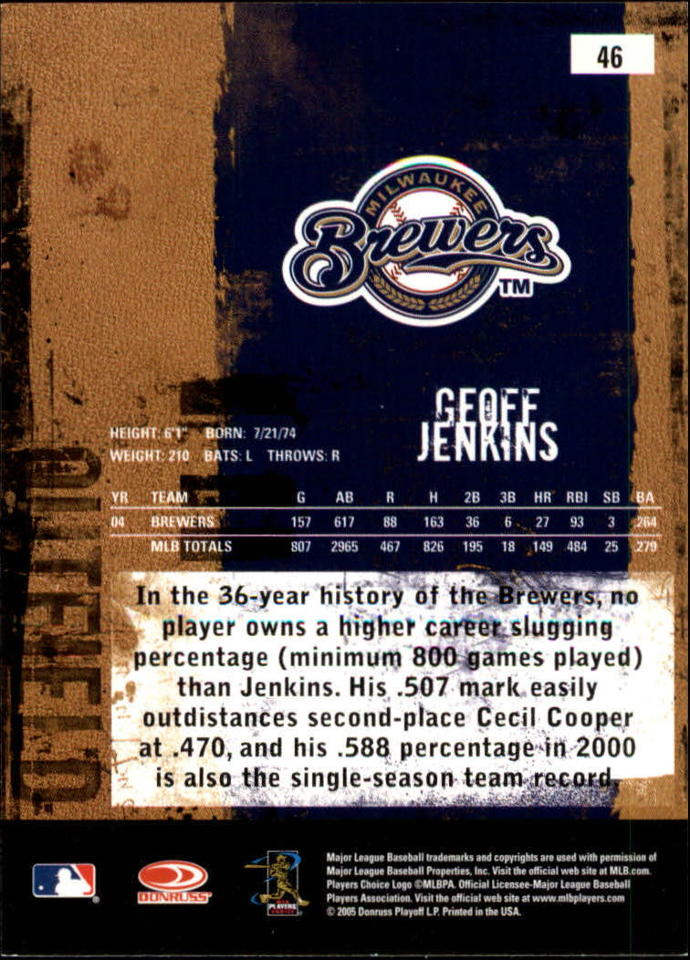 2005 Leather and Lumber #46 Geoff Jenkins back image