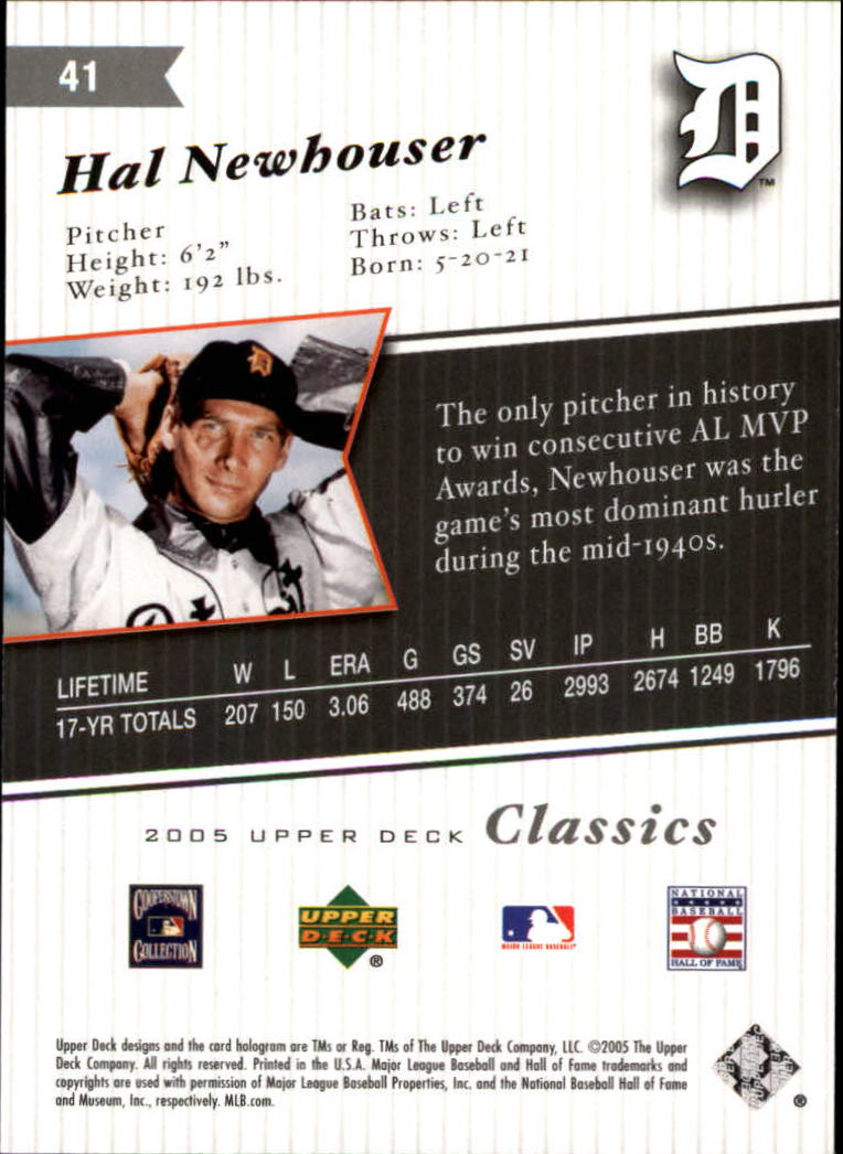 2005 Upper Deck Classics Baseball Card Pick (Base)