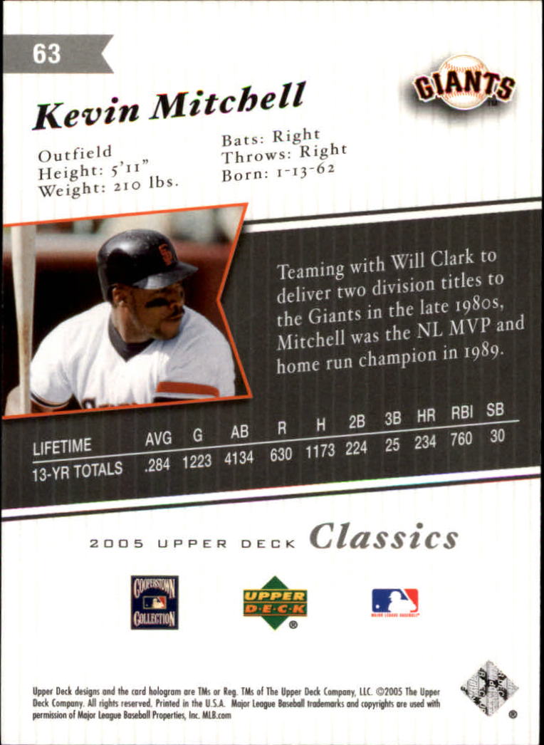 2005 Upper Deck Classics Baseball Card Pick (Base)