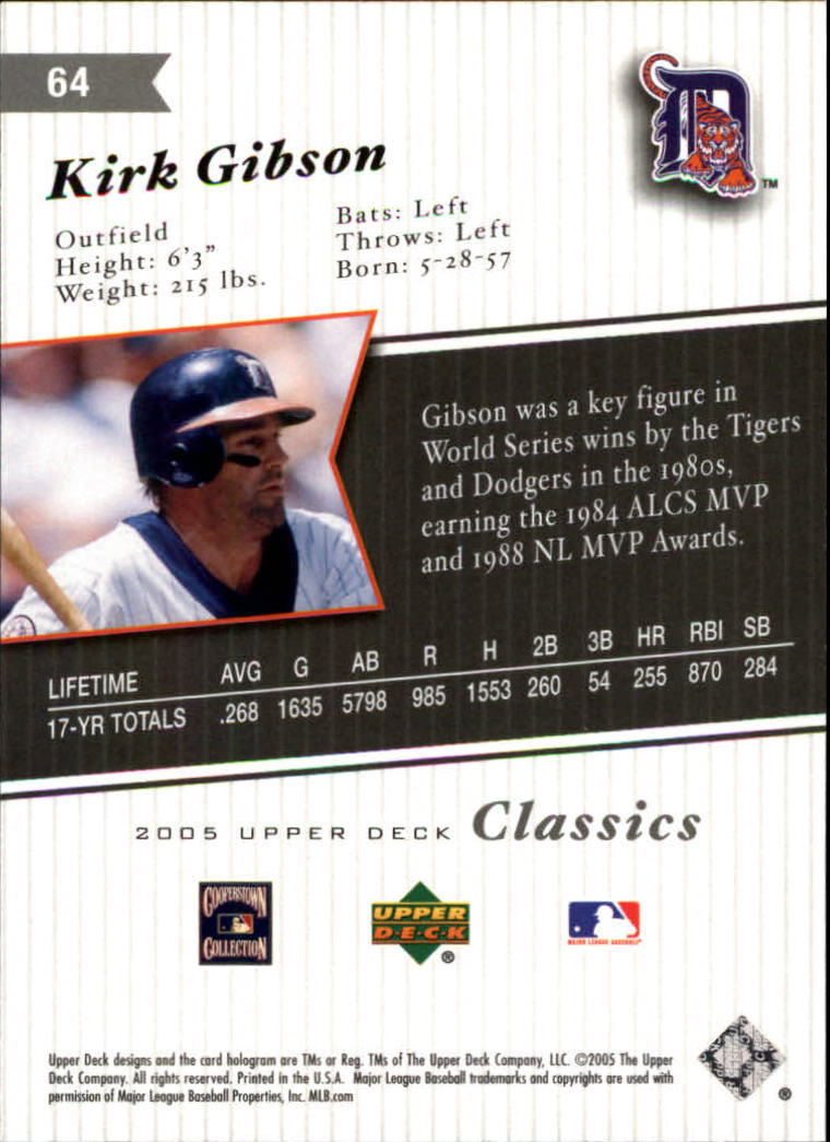 2005 Upper Deck Classics Baseball Card Pick (Base)