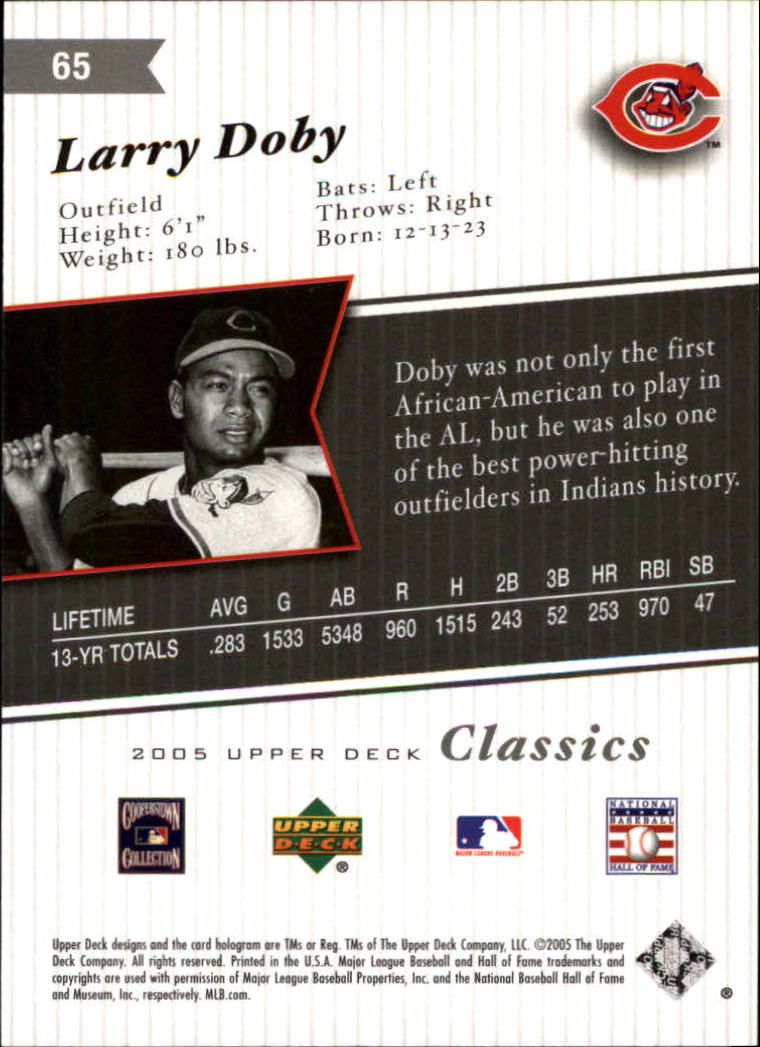 2005 Upper Deck Classics #65 Larry Doby back image